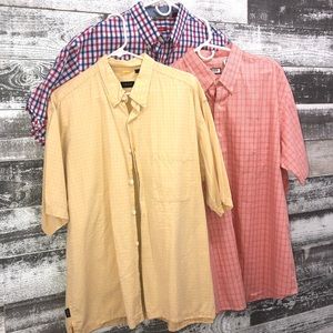 3 Izod men’s short sleeve shirts